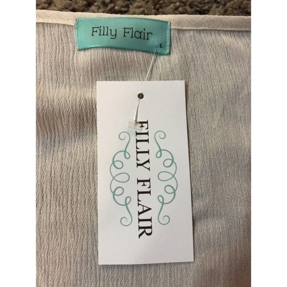 Filly Flair Dress Womens L New Ivory Partially Lined - Picture 9 of 11